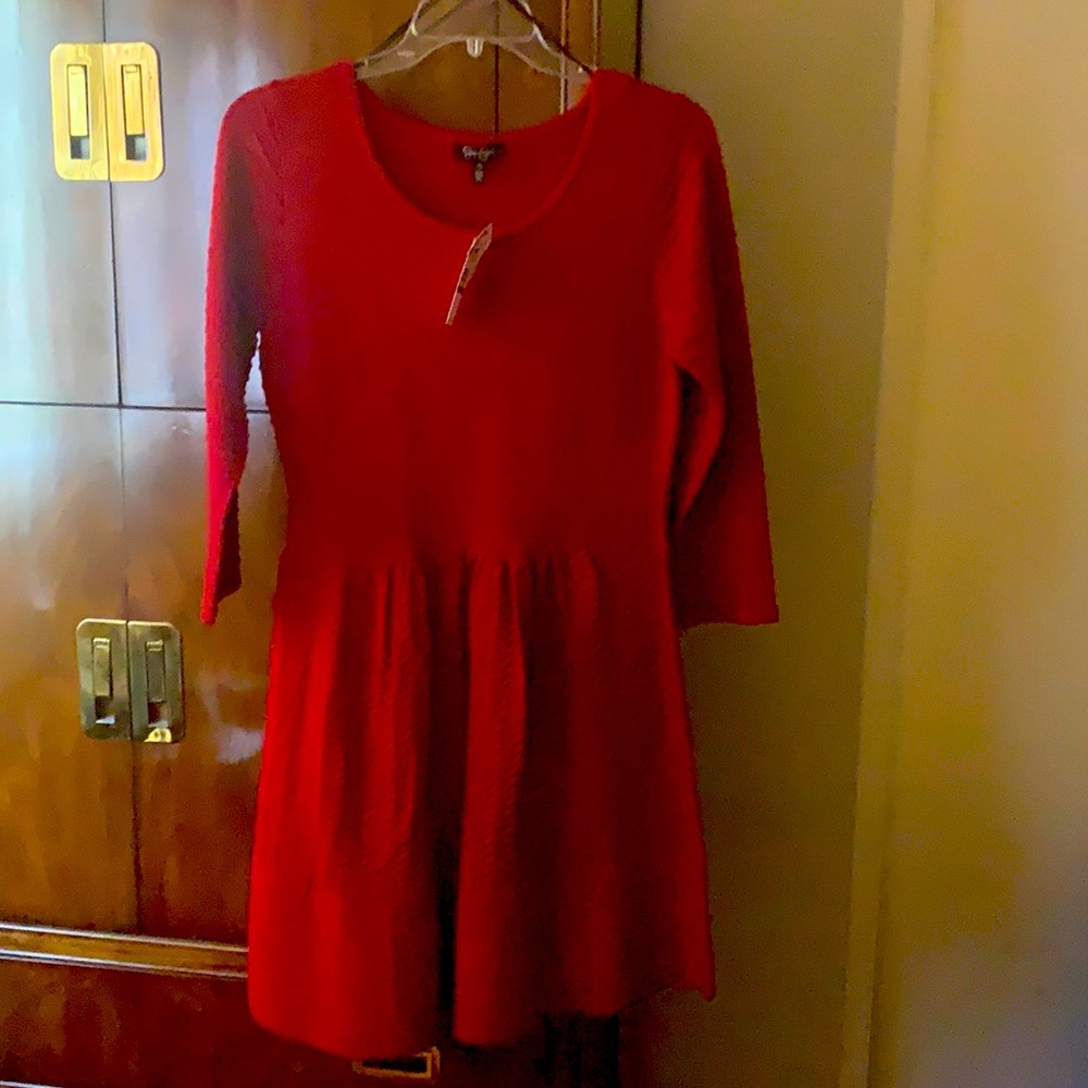 Red Jessica Simpson knit dress with tags